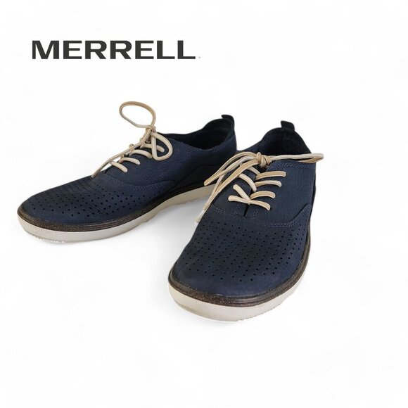 MERRELL Women's Around Town Lace Air blue size 6.5 great condition! - Picture 1 of 11